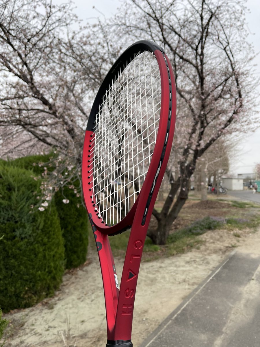 mrkyten's tweet photo. 🎾+🌸+🆕Clash V2 racket = Couldn't stop smiling😊 https://t.co/jWvMuLRVkD