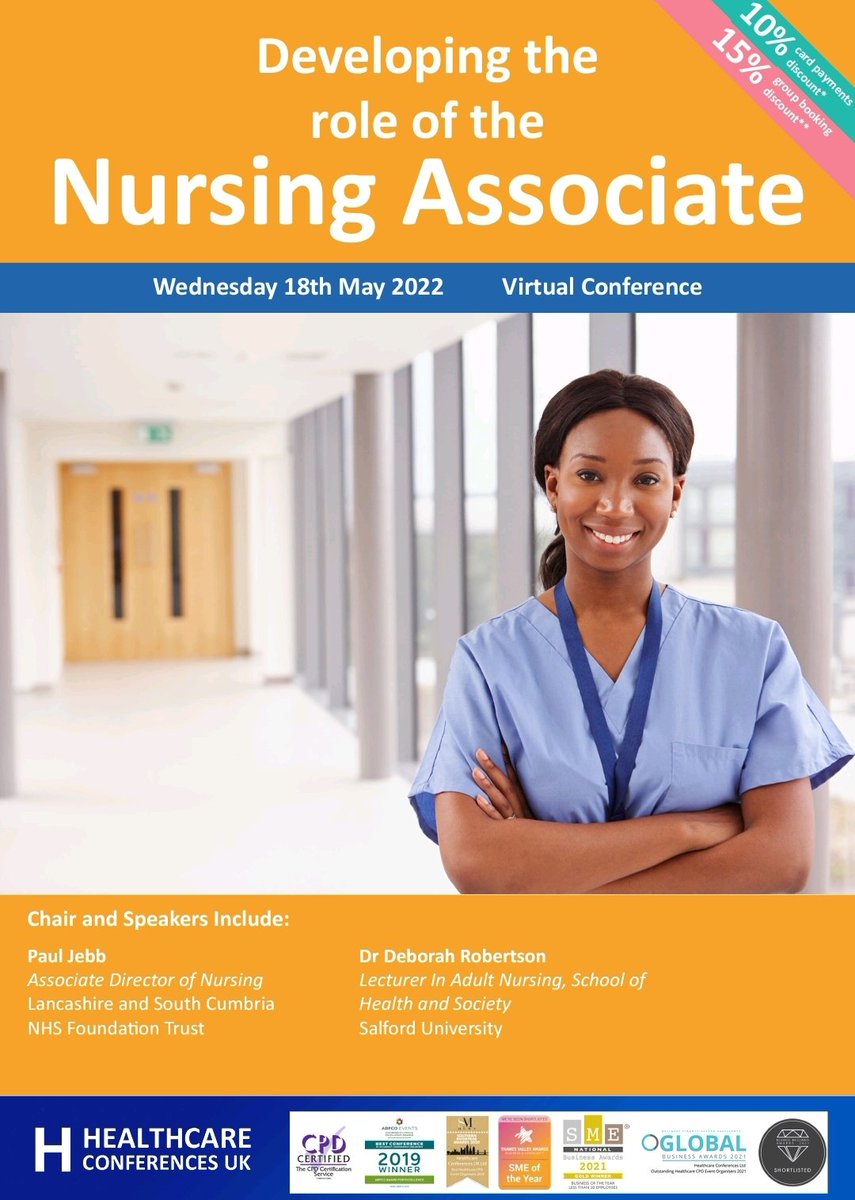 sgw105's tweet photo. Upcoming conference any Nursing Associates, Managers and anyone curious about the role may be interested in #nursingassociate https://t.co/ZC0V9GrqsN