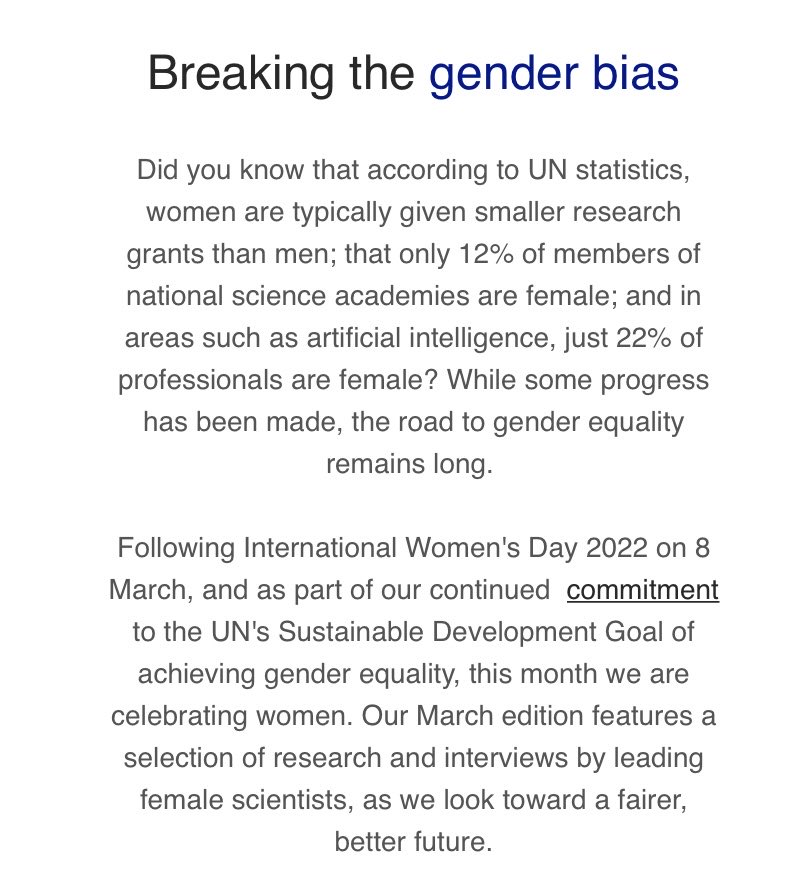 Being women in science 🔬 is our responsibility.
⁦<a href="/FrontiersIn/">Frontiers</a>⁩