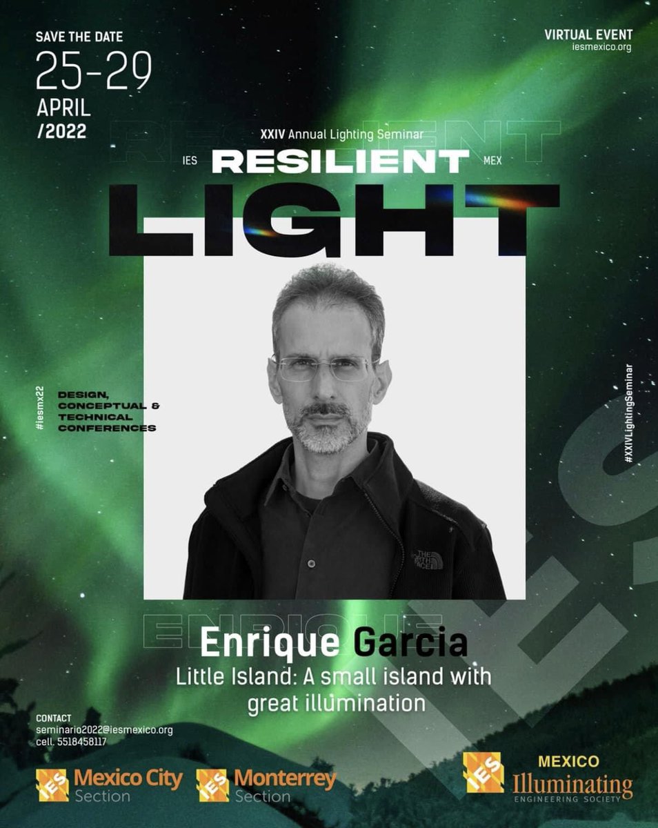ies_mty's tweet photo. Enrique García Carrera – Associate Principal, Fisher Marantz Stone, Inc.
He’s professional experience encompasses over 30 years as a lighting designer. His projects include museums, corporate headquarters, hotels, residences, performing arts centers and towers.
#XVXIseminarioIES https://t.co/fAX8FgsdTG