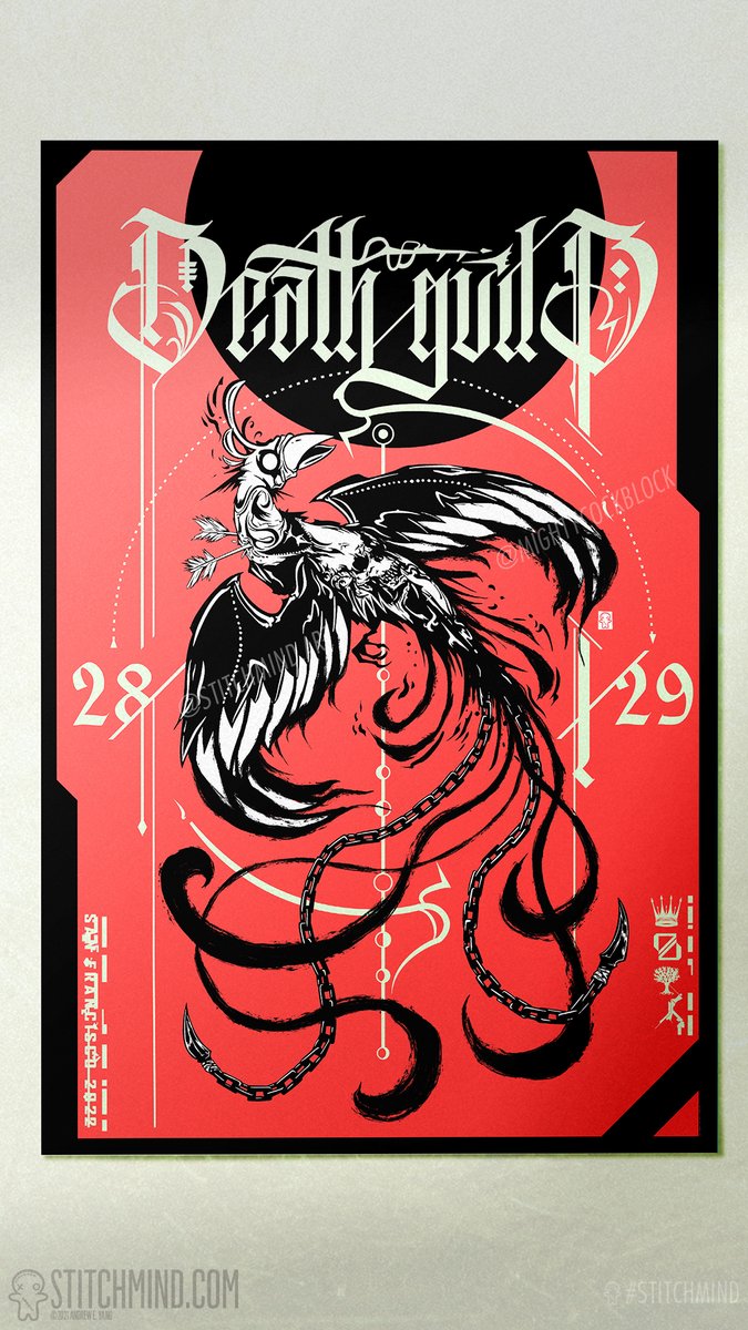 Stitchmind's tweet photo. Closer Look at the Death guild flyer come say hello and draw with me at death guild on monday!
#flyerart #deathguild https://t.co/zf3RuKVo1z
