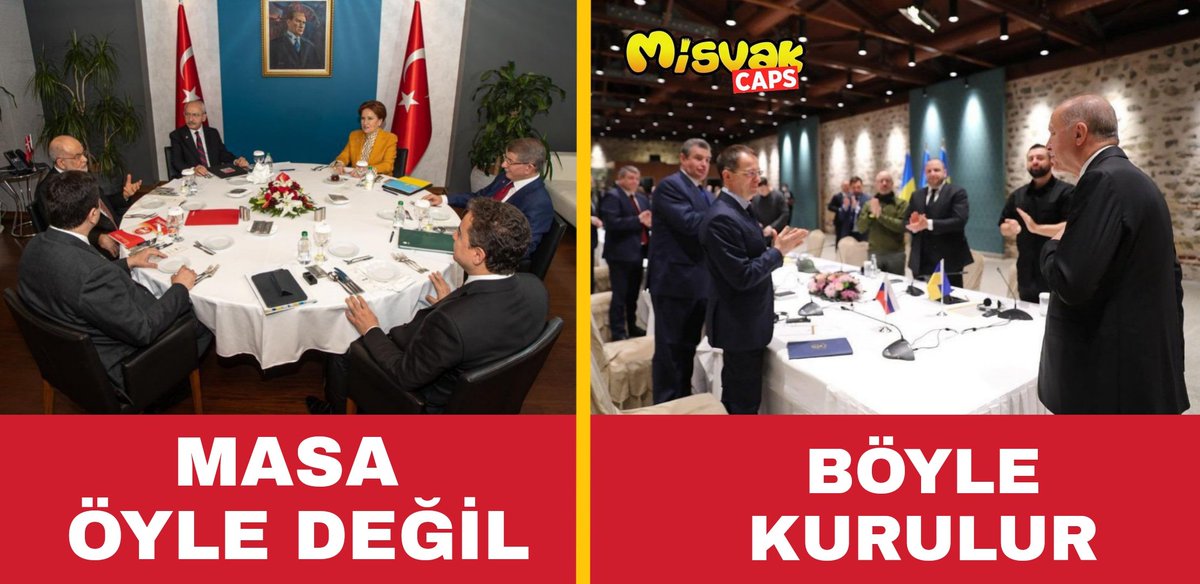 misvakcaps's tweet photo. Masa öyle değil, böyle kurulur.

Recep Tayyip Erdoğan'dan öğreneceğin çok şey var Kemal Kılıçdaroğlu. https://t.co/HhcIlRMMaT