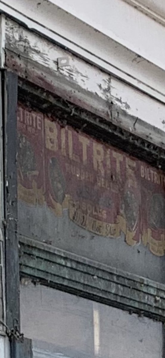 NDGWinning's tweet photo. Neat legacy sign uncovered at the corner of #Melrose and #Sherbrooke in #ndg. Anyone remember #biltrite no slip heels? I could have used a pair this winter in @CDN_NDG! #montrealhistory https://t.co/v4joCAK7kA