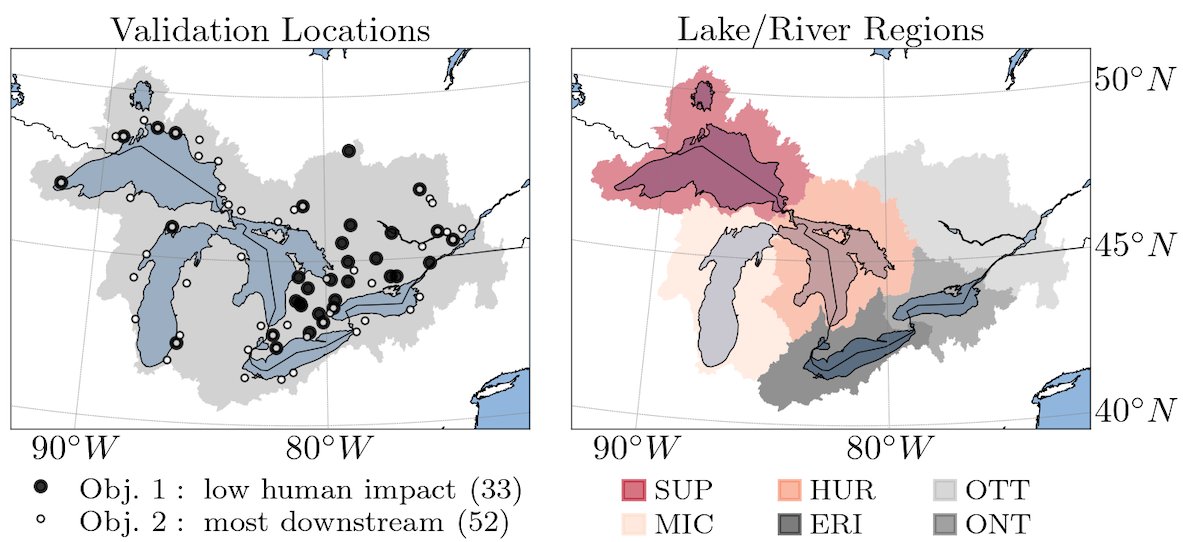 JulieeeMai's tweet photo. Just another model intercomparison? Hopefully not! 

We are comparing 13 models over the #GreatLakes using a common dataset to setup, calibrate, and evaluate them. We compare #streamflow and AET, SSM, SWE.

We have #interactive websites setup for you to explore.

More details 👇 https://t.co/5svS1cmeii