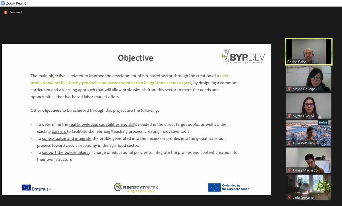 FundecytPCTEX's tweet photo. Estamos en el arranque de #Byp4Dev #ErasmusPlus, proyecto para la creación de un nuevo perfil profesional en #Biobased, experto en valorización de subproductos y residuos en el sector agroalimentario.

Trabajamos con regiones de Finlandia, Grecia, Latvia y Portugal. https://t.co/HYxld2zF8a