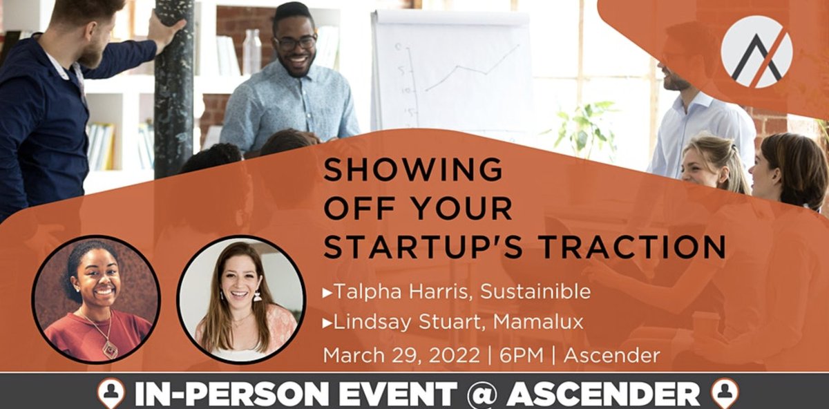 Tonight's <a href="/AscenderPgh/">Ascender</a> 'Showcasing Your Startup's Traction' event features <a href="/TalphaHarris/">Talpha Harris</a> &amp; <a href="/LindsApple/">Lindsay Applebaum Stuart</a> pgh.rustbuilt.org/events/event/9…
