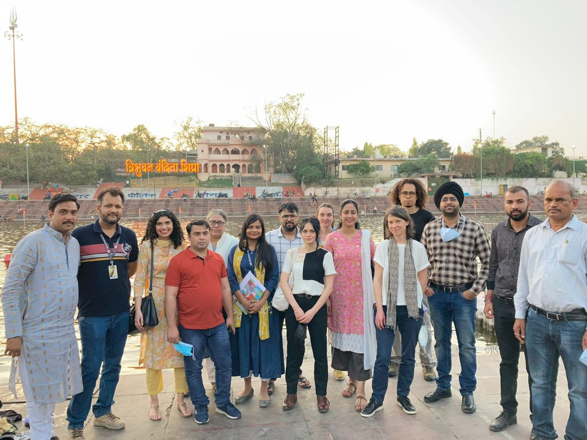 UjjainSmartCity's tweet photo. AFD, EU &amp; NIUA visited Ujjain to review and monitor the project progress Ujjain is undertaking under the CITIIS Mission. 
#EU #AFD_en #MoHUA #NIUA #CITIIS #USCL #Mahakal_Dwar #Rudrasagar  #Ramghat  #Conservation #heritage #Urban_Development #Rejuvenation #Ujjain_Tourism https://t.co/e8yHNwJYCT
