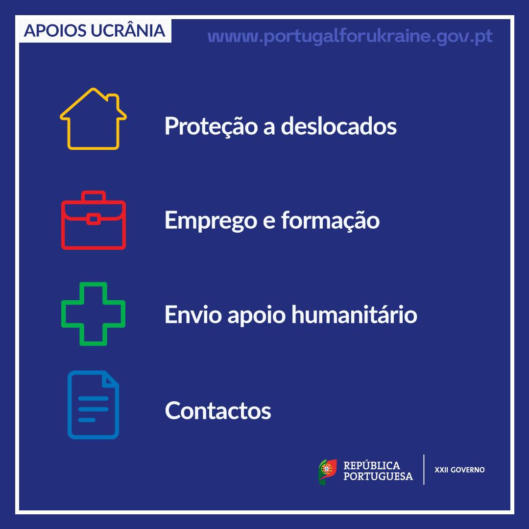 A Plataforma “Portugal for Ukraine” visa congregar todas as respostas e ações em curso tendo em vista o apoio a pessoas deslocadas da Ucrânia, dentro e fora de Portugal. Saiba mais em: portugalforukraine.gov.pt 
#Saúde #SNS #Portugal #Ukraine #PortugalforUkraine #EstamosOn <a href="/govpt/">República Portuguesa</a>