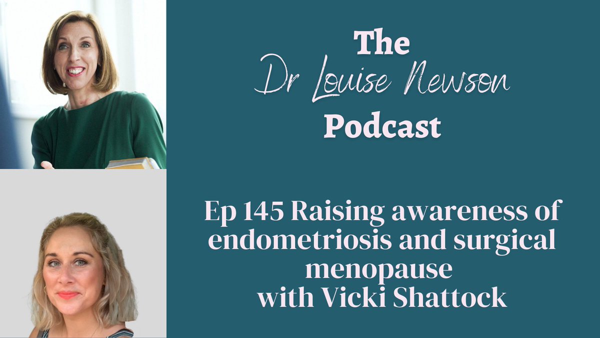 On this episode of #TheDrLouiseNewsonPodcast, Vicki Shattock joins Louise to talk about her experience with #endometriosis and #surgicalmenopause

Listen/read the transcript: bit.ly/podcastep-145

#menopausepodcast