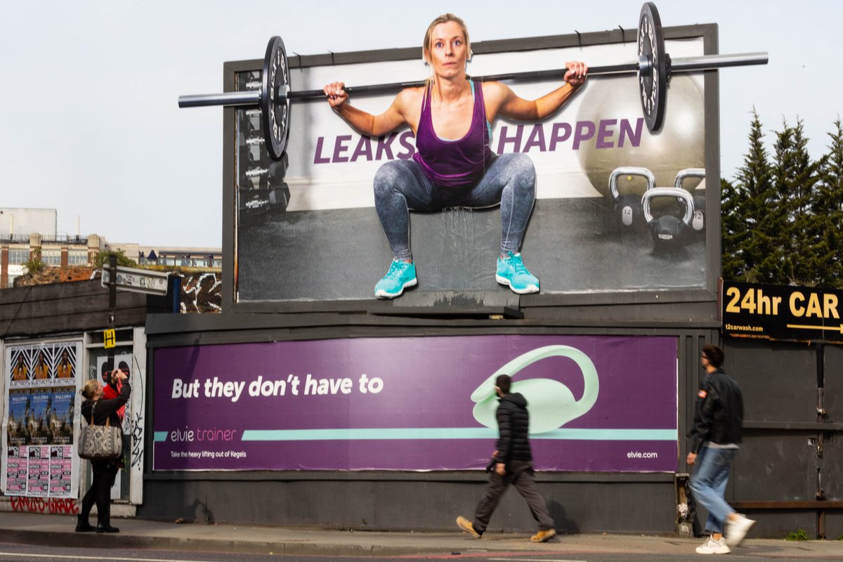 TheDrum's tweet photo. 💦@elvie and @dontcrywolf are tackling the taboo of incontinence with a 10ft billboard.
👉https://t.co/EXpF5GQJh6

What do you think of the campaign? 

#Marketing #Advertising #Billboard #SocialMedia https://t.co/QEJj0Q7Mb7