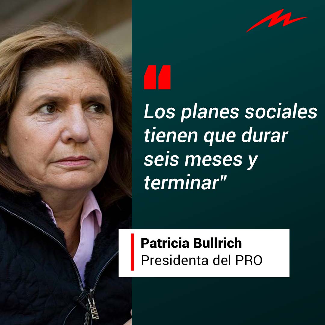 radiomitre's tweet photo. 📣 Patricia Bullrich consideró que los planes sociales y los subsidios "tienen que durar seis meses y terminar". https://t.co/EHgScjHr8L