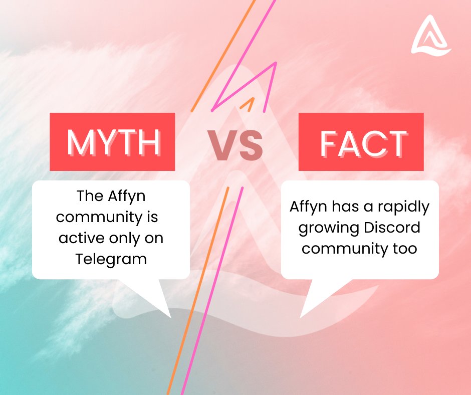 AffynOfficial's tweet photo. #AffynFacts - Affyn's Discord Community is growing quickly!

We have a large community on Tele, but our Discord is also coming to life! There are different rooms to chat about all things related and unrelated to Affyn, so you can be part of every conversation in one place! 😗 https://t.co/NWZF4qSyNm