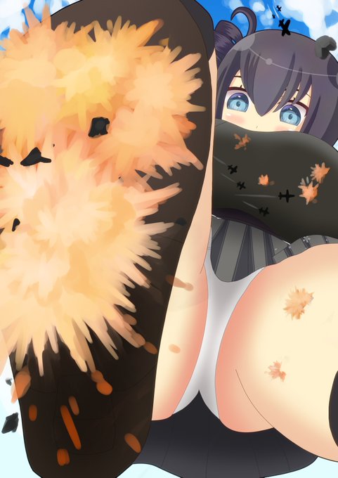 艦これ駆逐古鬼の巨大娘描いてみました
巨大すぎる足の踏み付けで複数の戦闘機が爆発している絵です
無数の戦闘機に攻撃されてもびくともしません
#巨大娘 #giantess #サイズフェチ 