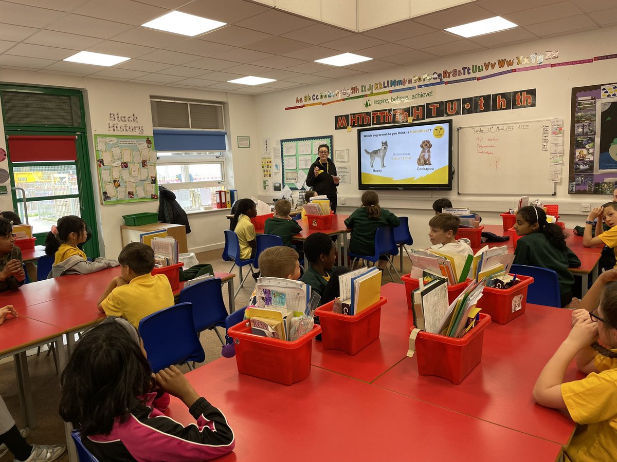 firsprimarysale's tweet photo. #Year5JB have lots of new learning to bring home about dogs and dog safety. Thank you @DT_MANCHESTER for talking to us today 🐶🐾 https://t.co/nEMl5k27LT