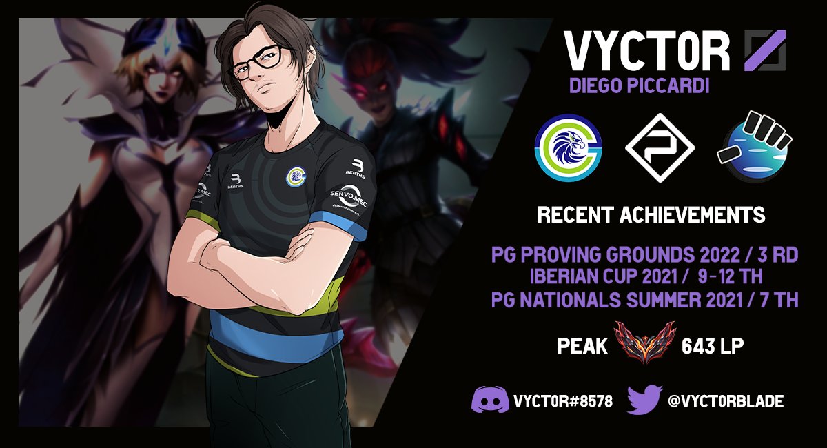VyctorBlade's tweet image. After my experience with @ERGaming_  i'm looking for a new team for the upcoming summer split
Mainly looking for ERLs and 2nd Div

-Constantly high Master/Grandmaster
-Both supportive and carry player
-Hard worker-good ethic 

References: @xTheBlackRussia  @Ettorevan  @Alex7_lol
