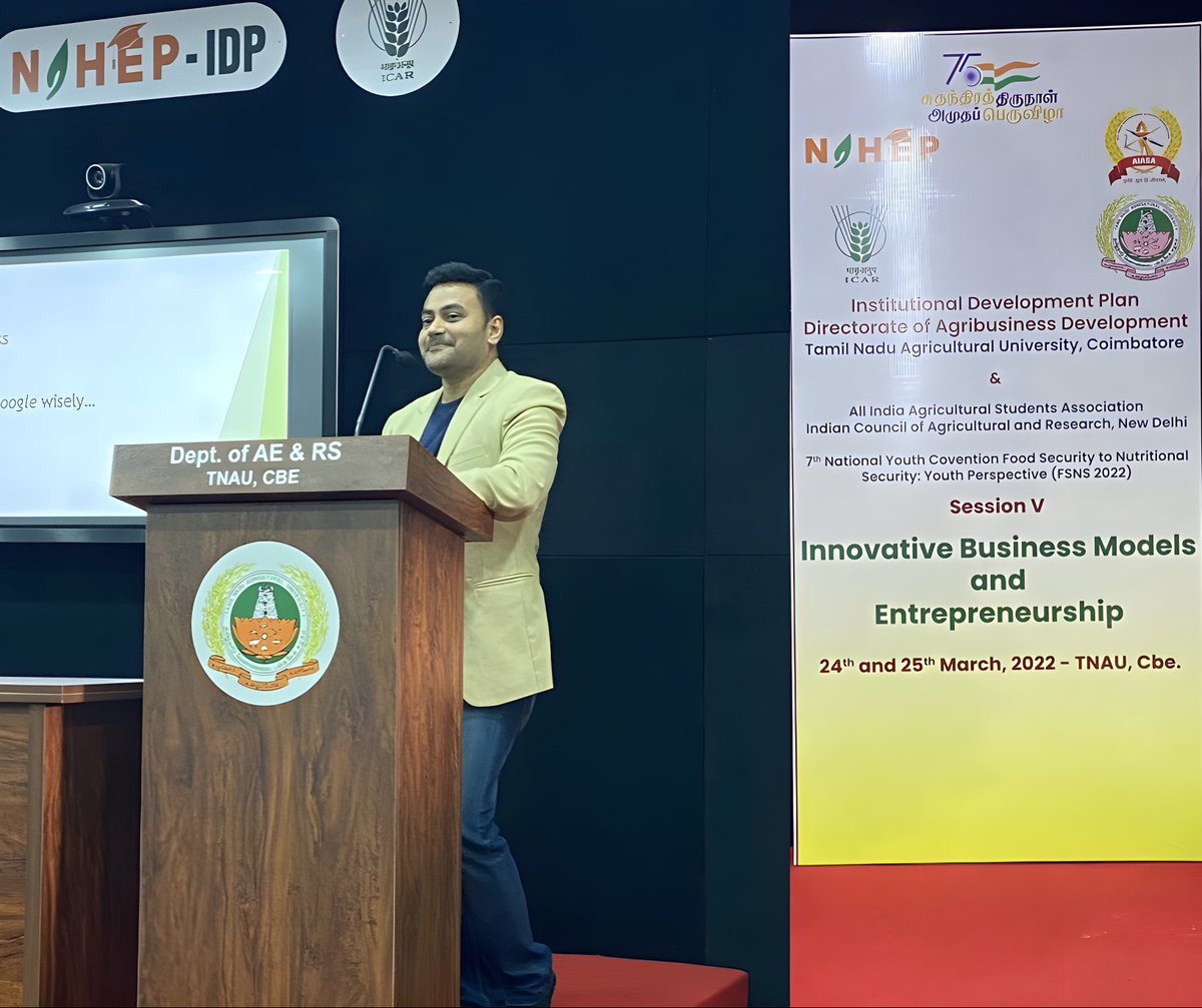 samunnati's tweet photo. Raghavan Sampathkumar, Head - Policy Advocacy and External Affair interacted with students from Agricultural Institutes across India on opportunities for entrepreneurship in agribusiness.
@icarindia #Samunnati #Agribusiness #Entrepreneurship #Agtech #entrepreneurs #agfintech https://t.co/A5DHc2eqTf