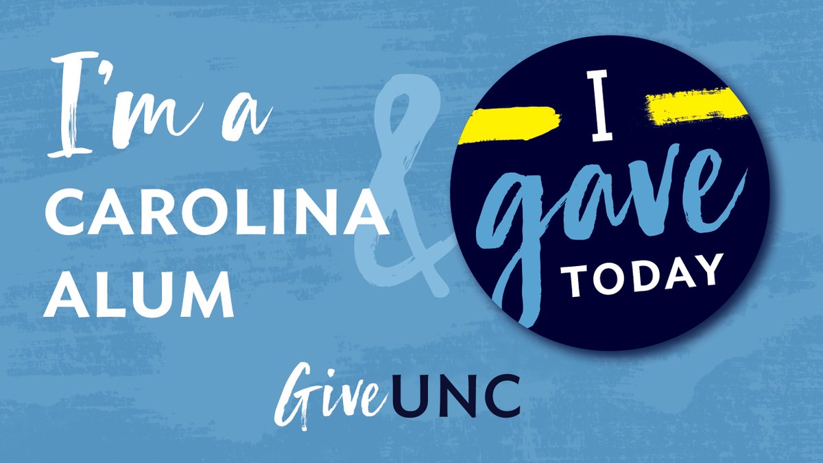 crabchips's tweet photo. Happy #GiveUNC Day! The true beneficiaries of gifts to Carolina are the students empowered to pursue their goals and passions; the researchers whose work will solve the world’s greatest problems; and the people we serve. Proud to support @UNCHussman today and every day. https://t.co/9eHXUE6GzE