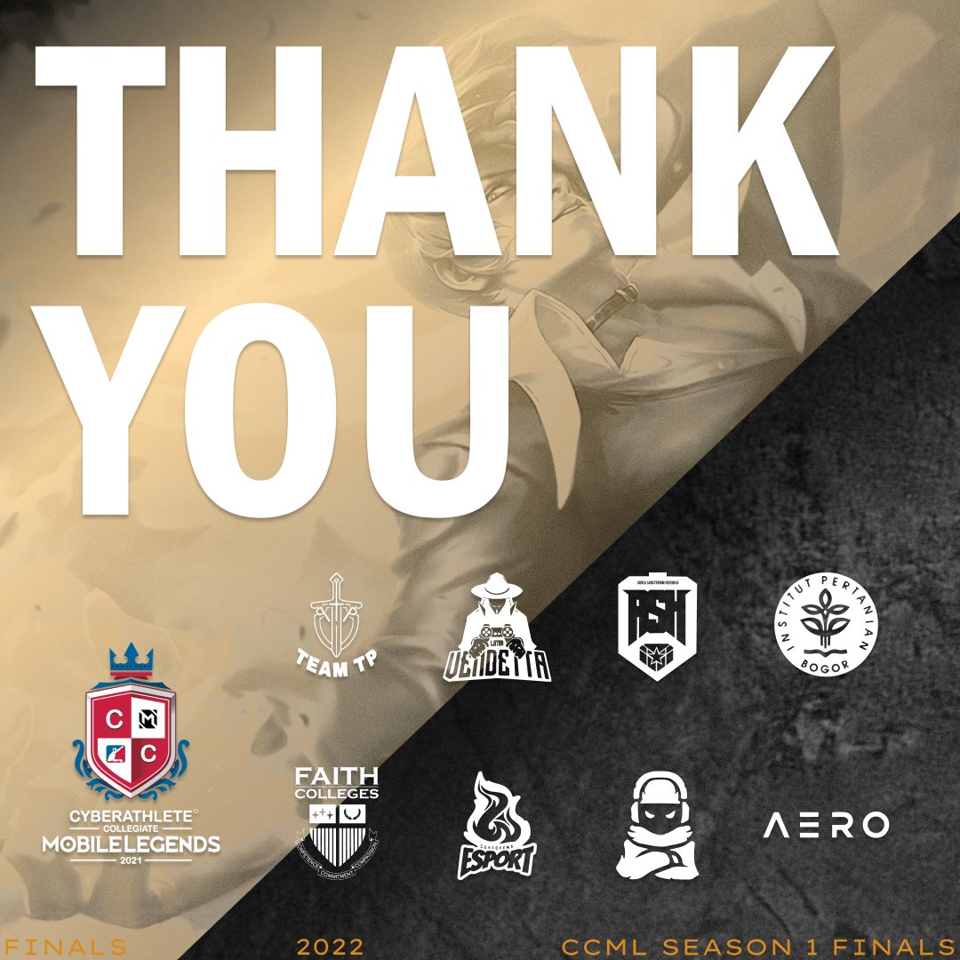 With the conclusion of Cyberathlete Collegiate Mobile Legends Season 1, we would like to show our deepest appreciation for all of our participating teams, partners and sponsors, and of course, all the fans.🔥

The show MUST GO ON! Stay tuned for all the latest updates on #CCML.