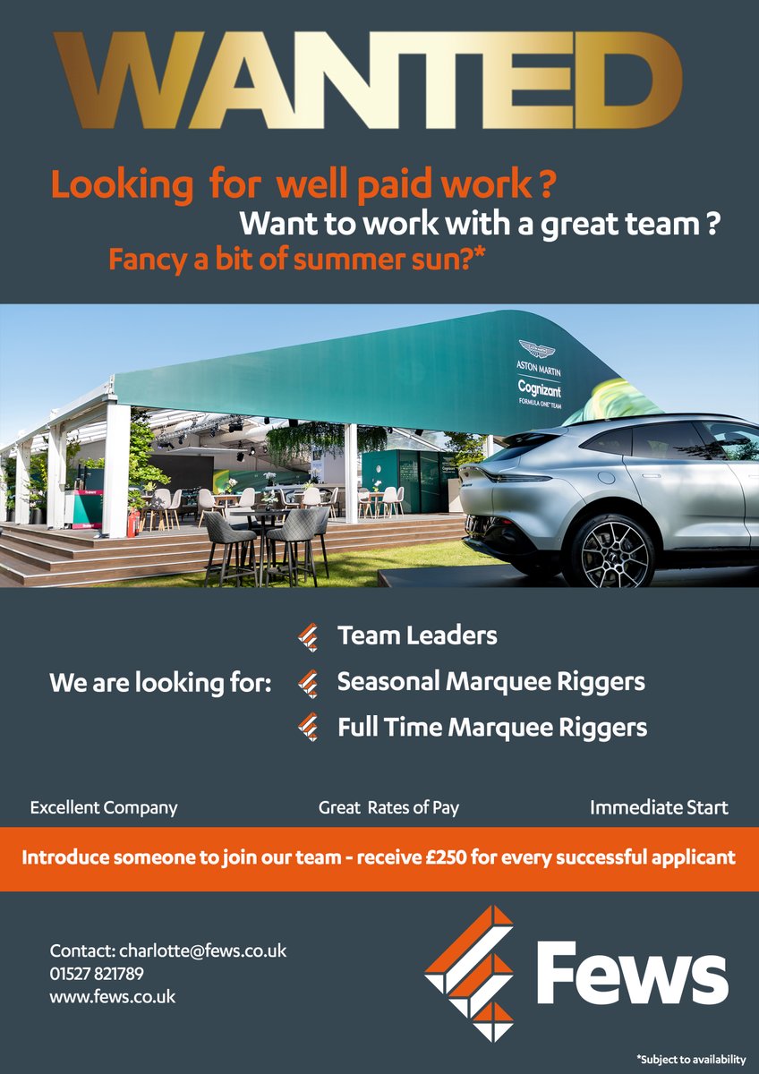 We are hiring!

#wearehiring #staffrequired #staffwanted