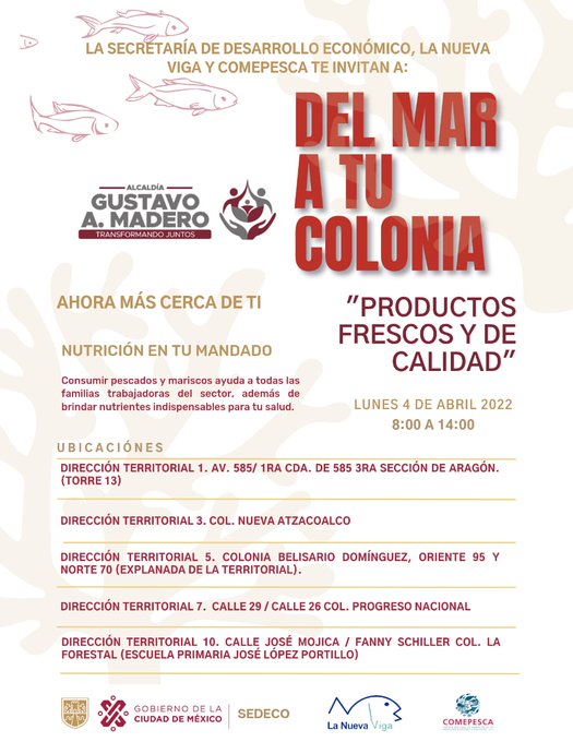🎙️<a href="/alfonsorosinol/">Alfonso Rosiñol De Vecchi</a>, presidente <a href="/CanainpescaBC/">Canainpesca BC</a>:

"Firmamos un documento para que en CDMX aumente el consumo de pescados y mariscos, especialmente los mexicanos. Por día habrá varios puntos en colonias de las alcaldías". 

#DelMarATuColonia 
Con <a href="/carmonamartin/">MARTIN CARMONA 🇲🇽 📻🎙🎤🎧</a>