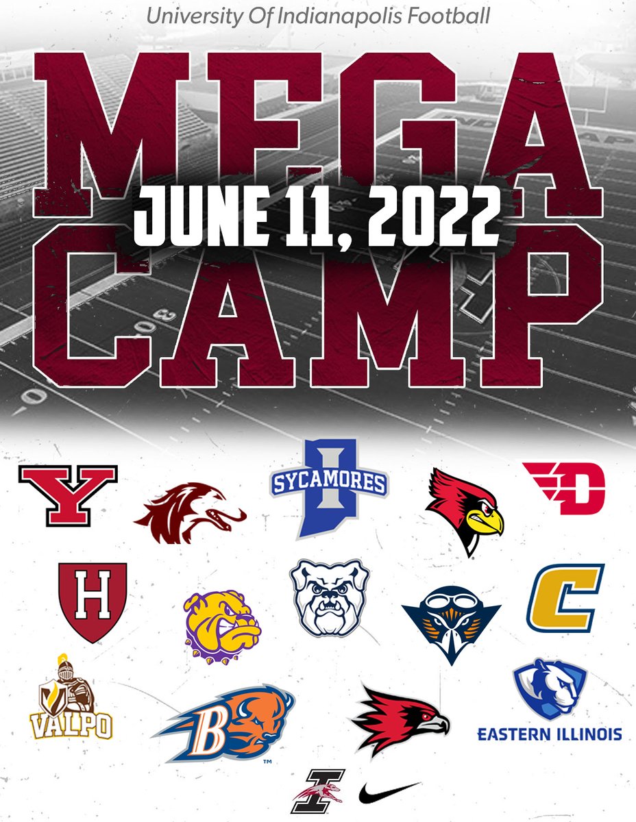 Excited for the FCS programs on board for MEGA CAMP! Spots are filling up, get signed up now.
#WIN
camps.jumpforward.com/UIndyFootballC…