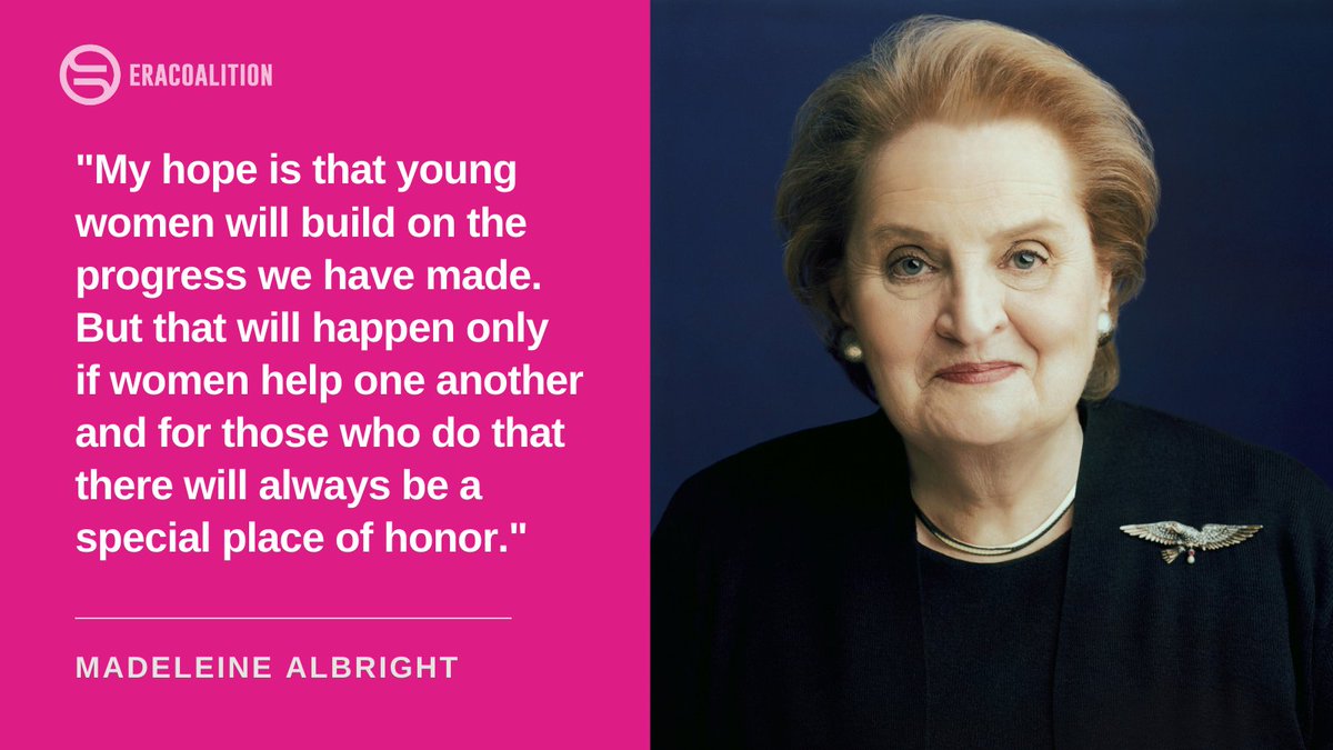 Together we will rise. #WomensHistoryMonth #ERANow #MadelineAlbright