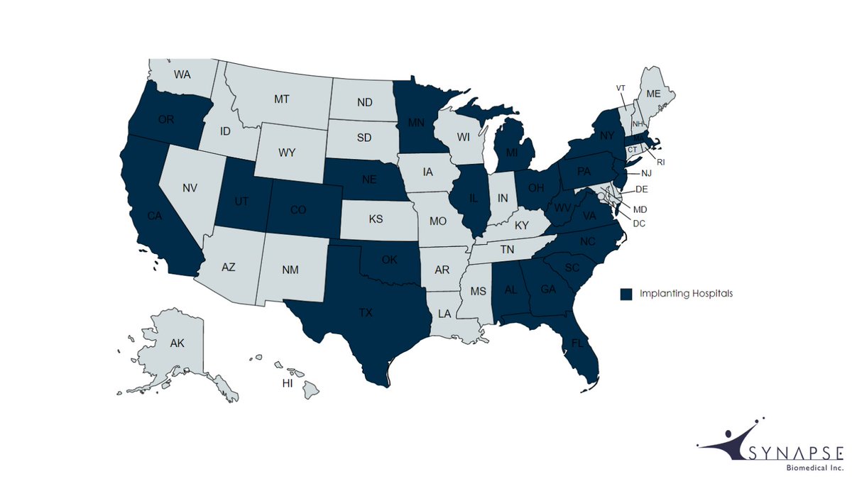 Synapsedps's tweet photo. Hospitals across the United States are implanting the NeuRx Diaphragm Pacing System. Here is a map of active implanting facilities. 

What state would you like to see us in next?

For a complete list, visit https://t.co/iU83Qhgg9b

#respiratorycare #medstudent #spinalcordinjury https://t.co/EIASt6VsyU