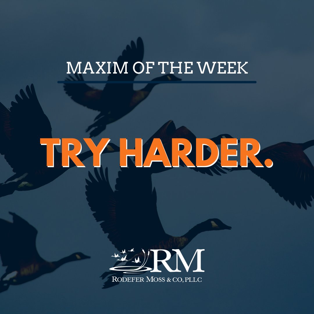 rodefermoss's tweet photo. "I hope each of you reading this will have a career that is as meaningful to you as mine has been to me. Trying harder has always seemed to me to be the right thing to do."

- Bill Perry, Manager, Knoxville

#RodeferMoss #RMMaxims #TryHarder https://t.co/qx7dfIRwjU