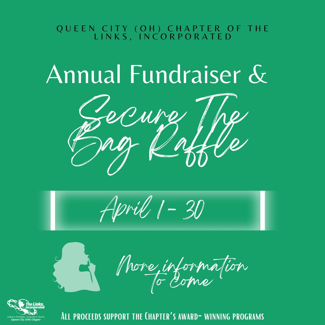 QueenLinks's tweet image. This raffle isn't just for the women, it's for the men too. Gentlemen get
ready! More information coming soon.

#QCCL #QCCLAnniversary #QueenCityLinks #QCCLRaffle #QCCL17
#SecureTheBag #QCCLSecureTheBag