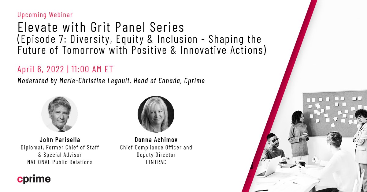 Hear from our special guests, John Parisella and Donna Achimov, as we explore the topic of positive actions and the discuss its relation to diversity, equity, and inclusion to shape the future of tomorrow: pages.cprime.com/elevate-with-g…