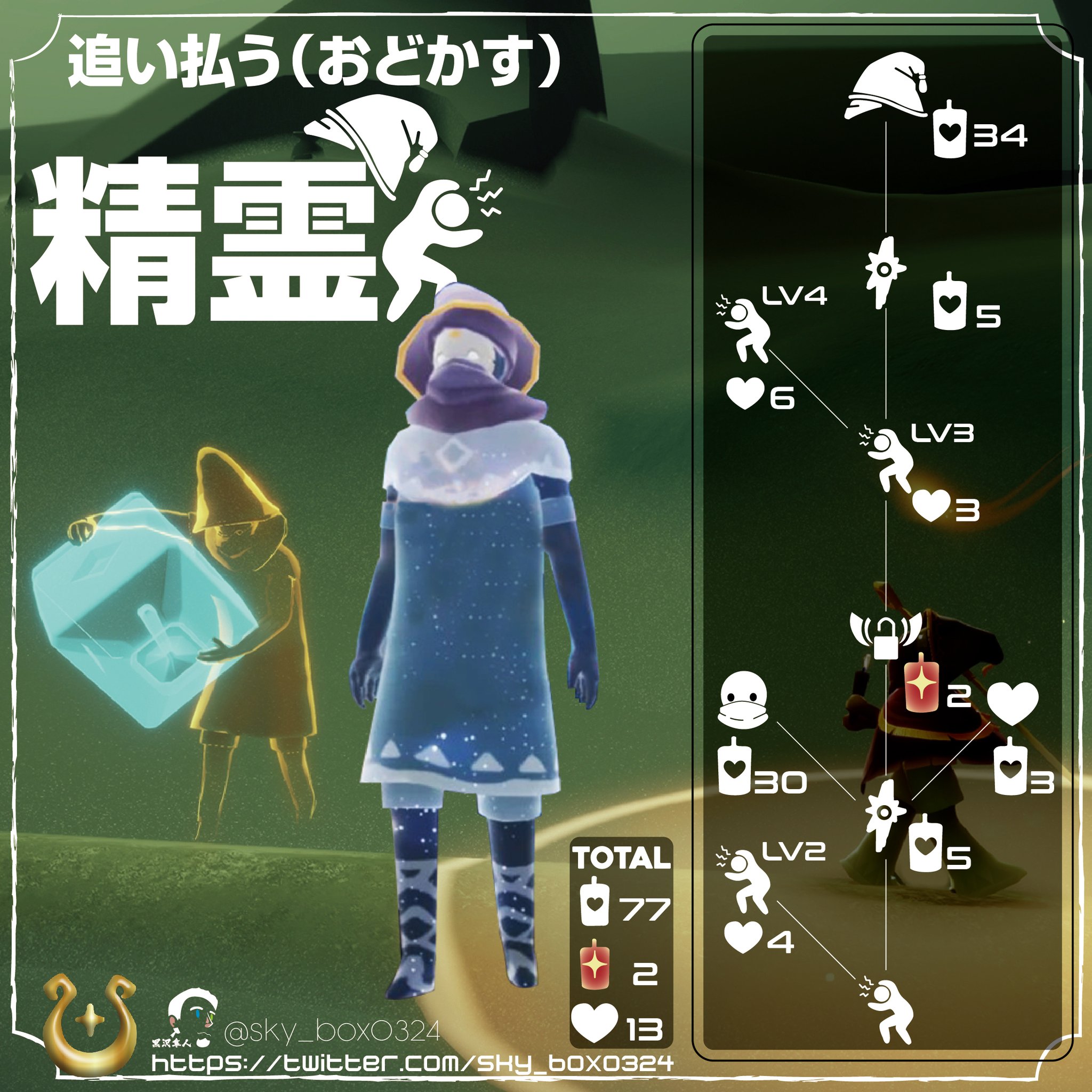 黒沢隼人 on X: Sky星を紡ぐ子どもたち 再訪する精霊たちの情報 公式スタッフのヒント 予測内容は、参考のみです。  t.coeIdDtGM8Zn  X