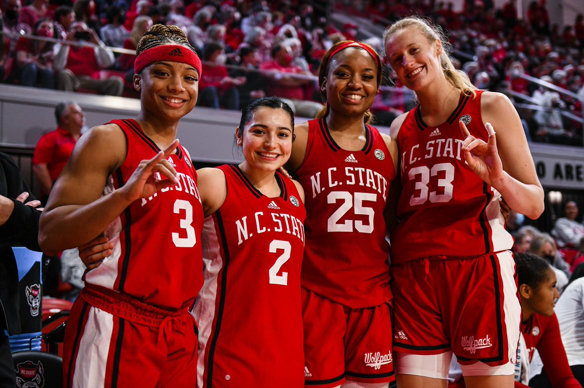 NC State WBB 🐺🏀 (@packwomensbball) on Twitter photo Program changers.
They knew what they could help this team accomplish, and they went out and did it.
We love you: <a href="/kai_cierra/">Kai Crutchfield</a>, <a href="/PerezRaina/">Raina Perez</a>, <a href="/KayyJ25/">Kayla Jones</a>, <a href="/ecunane_/">Elissa Cunane</a> Program changers.
They knew what they could help this team accomplish, and they went out and did it.
We love you: <a href="/kai_cierra/">Kai Crutchfield</a>, <a href="/PerezRaina/">Raina Perez</a>, <a href="/KayyJ25/">Kayla Jones</a>, <a href="/ecunane_/">Elissa Cunane</a>
