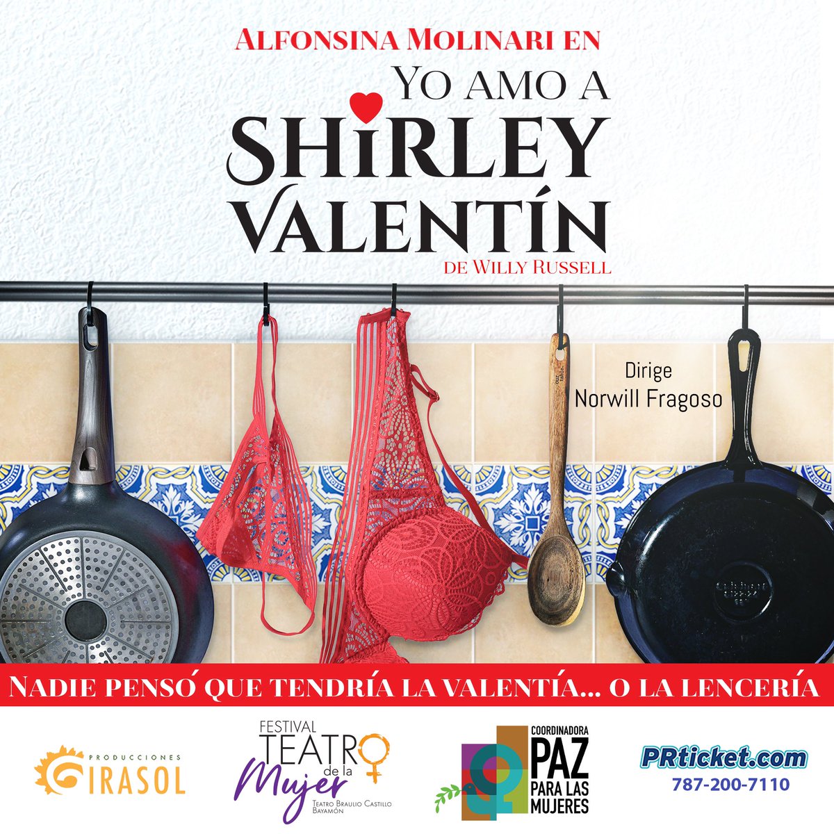 ProdGirasol's tweet photo. Nadie pensó que tendría la valentía… ni la lencería. 😉
Boletos a $22 y $18 en @PRtickets 
No te la pierdas. Tu también vas a decir “Yo amo a Shirley Valentín”. Y de paso a ti mism@.
#TodosSomosShirley https://t.co/Lv0PTbZPUo