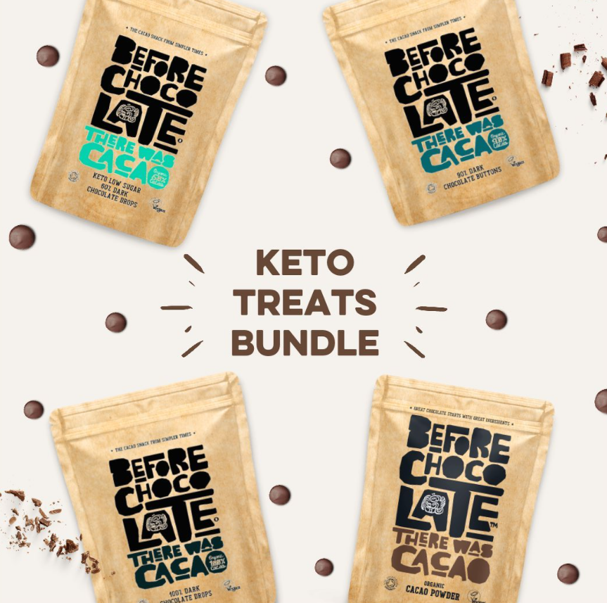 beforechoc's tweet photo. Struggling to find low-sugar, low-carb snack options?

Your hunt ends here! 👀

Try our NEW KETO TREATS Bundle, which is jam-packed with goodness/

#beforechocolate #ketotribe #nosugarnocarbs #ketodessert https://t.co/kF8TEgYvIA