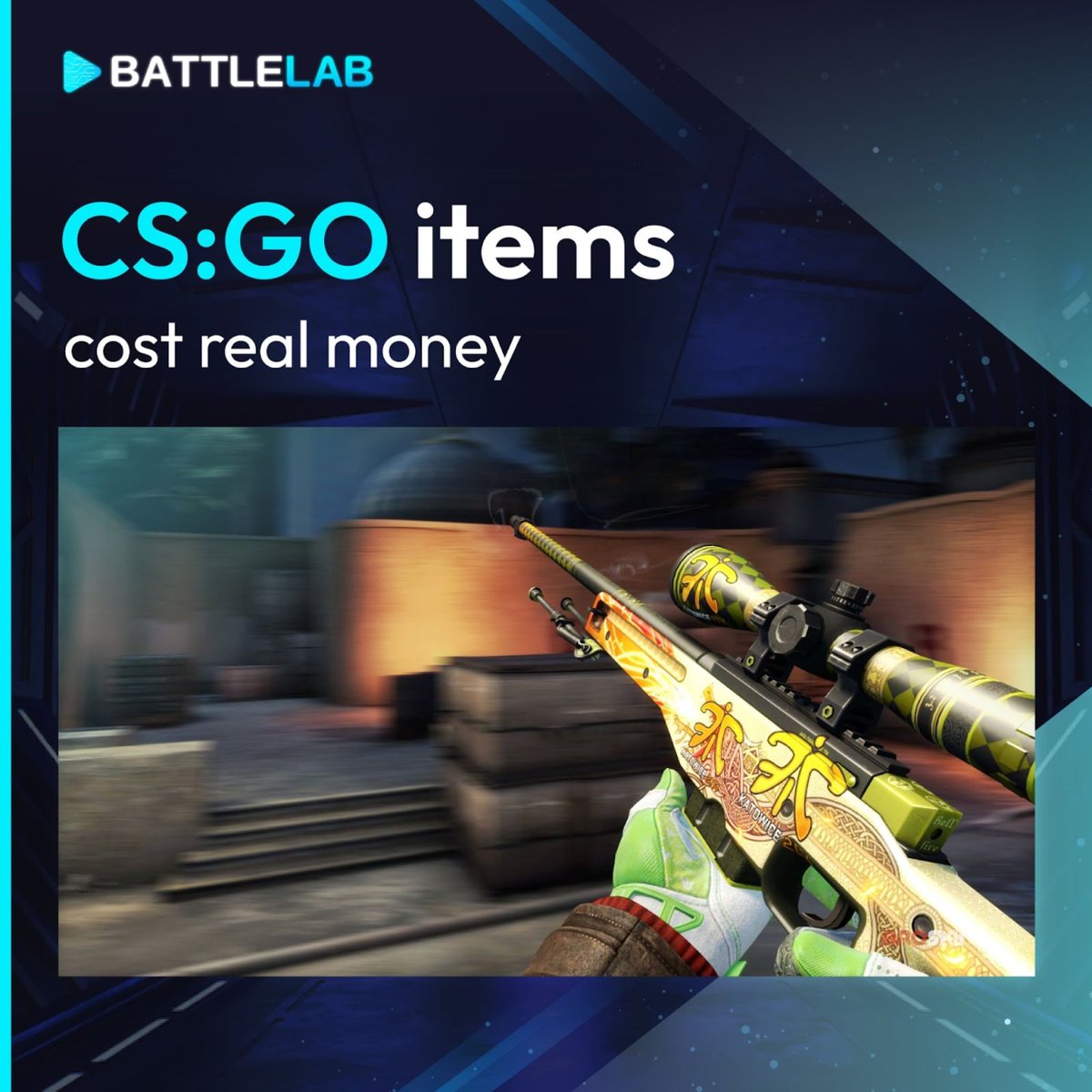 Battlelabgg's tweet photo. Selling CS:GO skins is a common way to make money. These skins are purchasable on a global market known as Skin Cash and some are worth thousands of dollars!

Follow us: Battle Lab
An equal opportunity for everyone.
#BattleLab #Esport #gaming https://t.co/BcMnjWFVUi