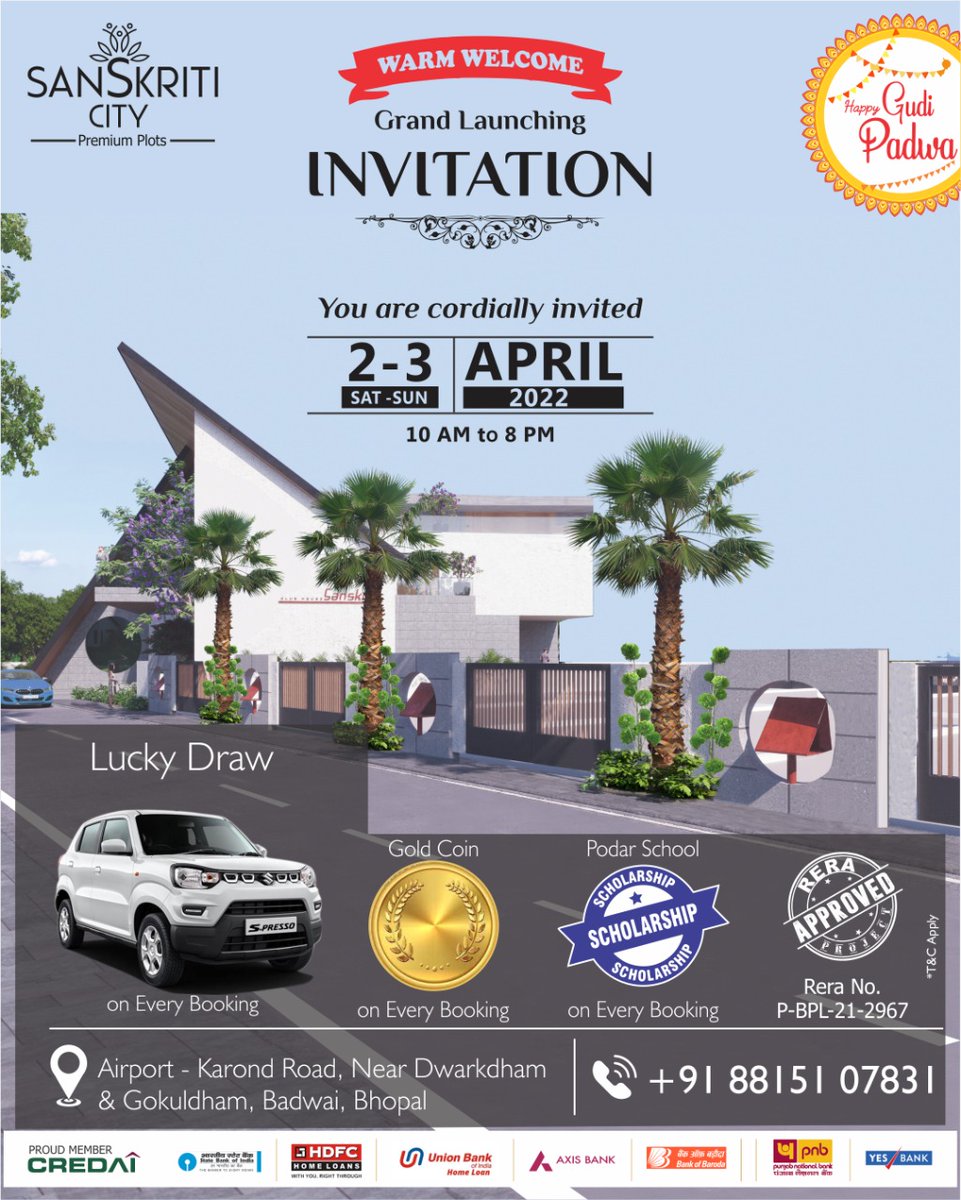 pakiza_realty's tweet image. Sanskriti City | Launching on 2nd &amp;amp; 3rd April. Visit and get the best launch offers.

Call: +91 8815107831

Virtual Tour: pakizarealty.com/virtual_tours/…
.
.
.
.
#sanskriticity #sanskriticitylaunch #projectlaunching #grandlaunching #invitation #offers #luckydraw #reraapproved #sanskriti