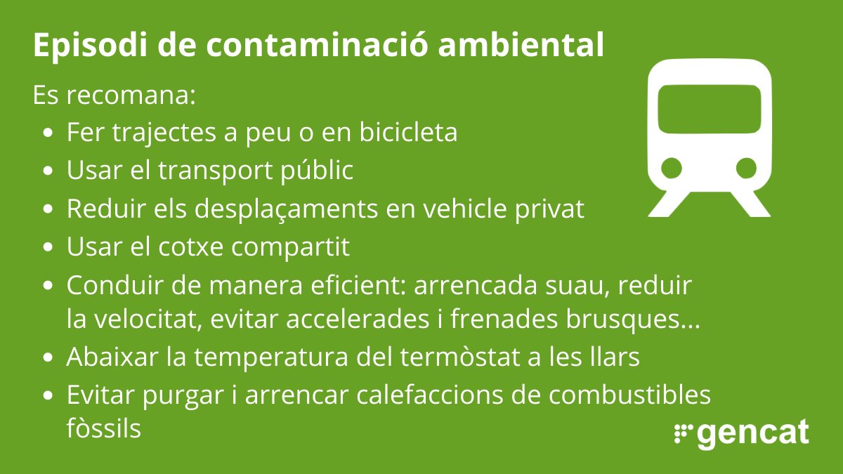 AjSentmenat's tweet photo. 📢 Recomanacions davant la nova arribada de pols africana.

El Departament d'Acció Climàtica, Alimentació i Agenda Rural ha activat un avís preventiu per nivells moderats de partícules en l’ambient atmosfèric a tot Catalunya.

Més informació 👉 https://t.co/TV6NYC940P https://t.co/LrHYQmvQQY