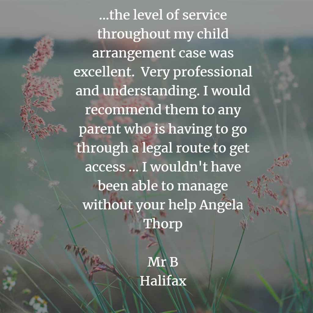 chadlawfamily's tweet image. Amazing #Feedback for Angela Thorp who is based at our #Halifax office!  Contact family@chadlaw.co.uk to arrange a free, confidential initial appointment #FamilyLaw #expert