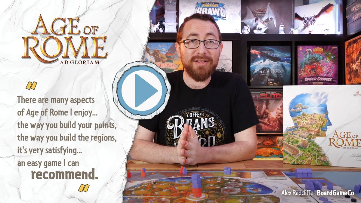 teetotumgames's tweet photo. We are thrilled to hear what Alex from Boardgameco has to say about Age of Rome! 🥰
Check out his preview video here https://t.co/EWfG4uu6TX ! 🤩 
⬇️ Follow Age of Rome on Kickstarter ⬇️
https://t.co/ElZWqH7Uar #Kickstarter #boardgame #boardgames https://t.co/NicalejmK1