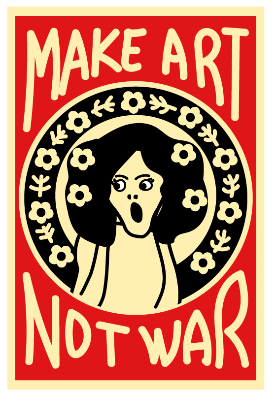 WorldScreamNFT's tweet photo. Make Art Not War! 🙏🎨🌞 https://t.co/09Uc0aa5Oa