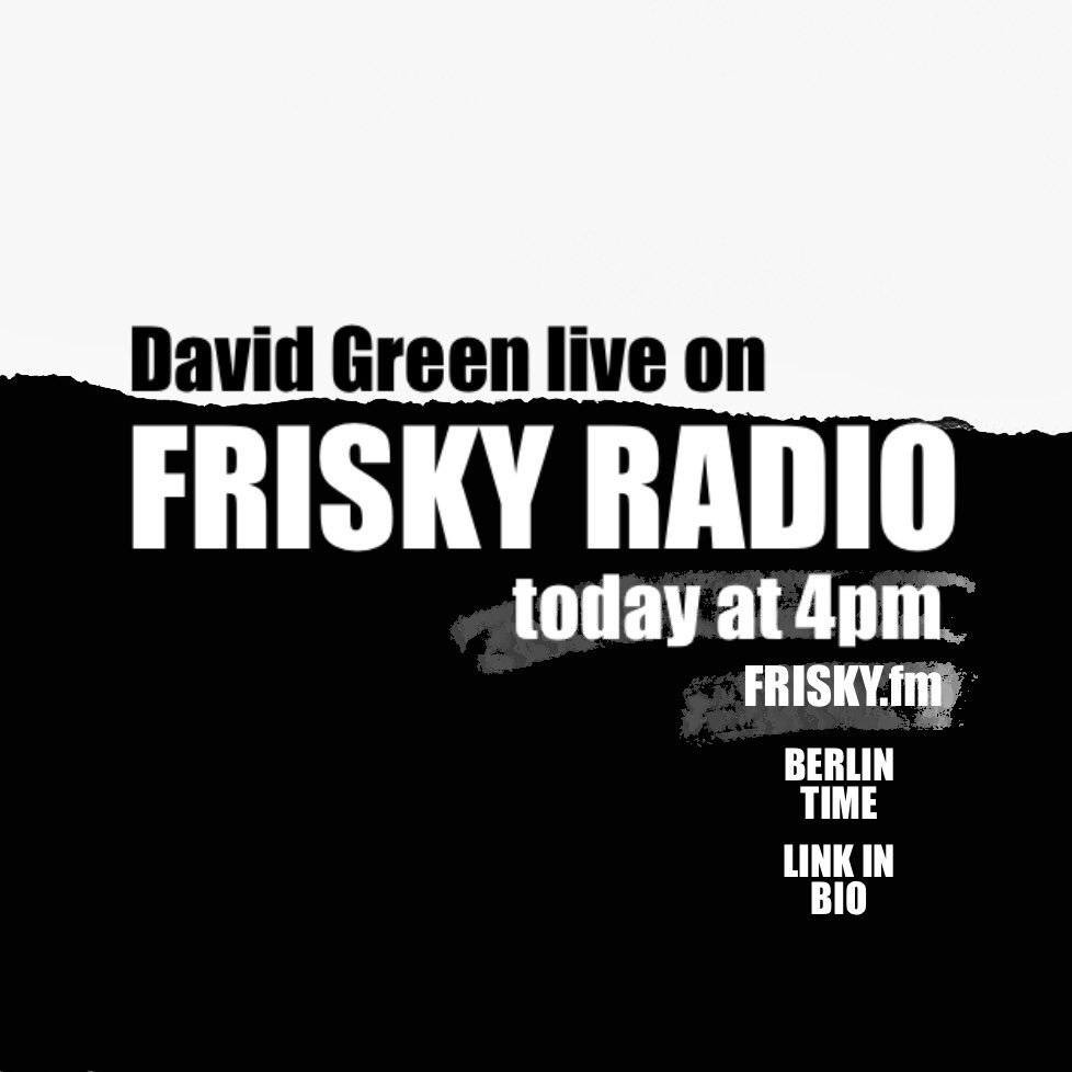 zealeyed's tweet photo. Dear friends! Something special is being broadcasted today at 4pm on @friskyradio 🤩tune in and enjoy for the rest of your life🔊BERLIN TIME⏰#radio #newyork #europe #electronicmusic #music #DJ #LIVE #BROADCAST #DAVIDGREEN @DavidGreenDE https://t.co/ZLeR5knODR https://t.co/g8NuqIH0zX
