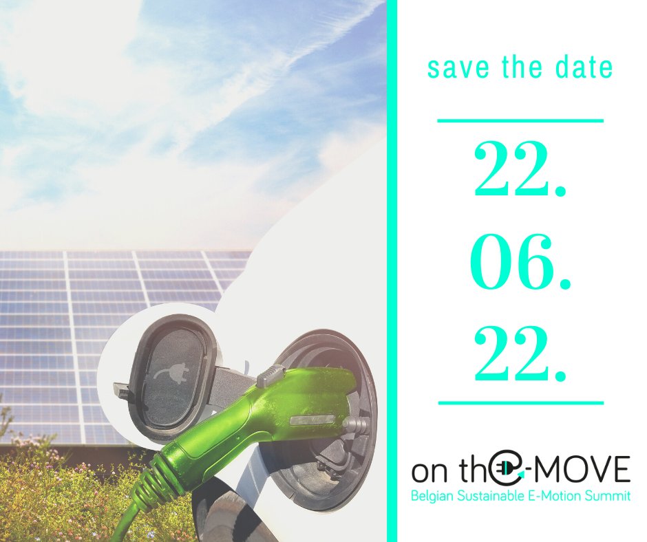 #SaveTheDate Neem deel aan de 1ste #OnthemoveSummit op 22/06/22 te #Autoworld, een gezamenlijk initiatief van @Techlink_nl, <a href="/ODEVlaanderen/">ODE Vlaanderen</a>, <a href="/EdoraFed/">EDORA</a> en <a href="/EVBelgie/">EV Belgium</a>.
👉Meer informatie volgt binnenkort.
#hernieuwbareenergie #duurzameenergie #emobiliteit #elektrischemobiliteit #EV