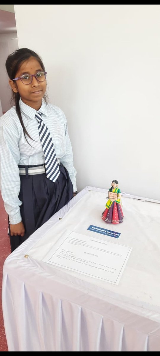 aj_51999's tweet photo. @nvsrolko Vaishnavi Kumari of Class-7(A) has selected for craft material exhibition in pariksha pe charcha 1st April 2022. https://t.co/Gri6Cl8Uu9