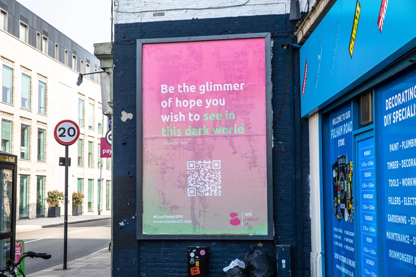 nwmagazine's tweet photo. 'SPK ABOUT IT' Show The Power Of Spoken Word Poetry With Their Citywide Billboard Campaign

The ‘#ScanTweetSPK’ campaign brings the voices of London’s talented young spoken word community to the forefront

https://t.co/dtKt0cgS56 https://t.co/S6C0aKYdsQ