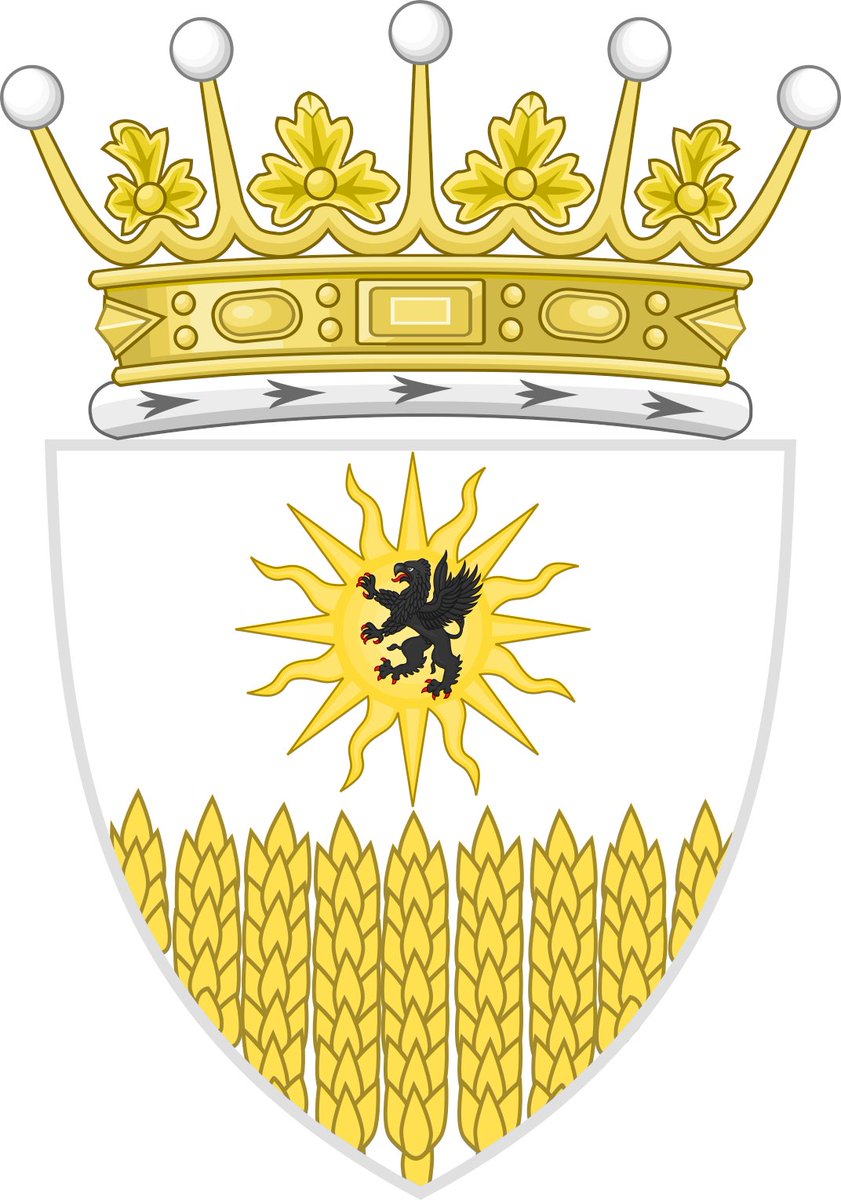 Nortenland's tweet photo. The Shield of Fieldwark is a shield drawn by the King and brooked to acknow things akin and seethed by the Law of Fieldwark. The Shield is a Leefowl before a sun high over a field of golden wheat.
#Nortenland #Fieldwark #Micronations https://t.co/w3vQhSnATi