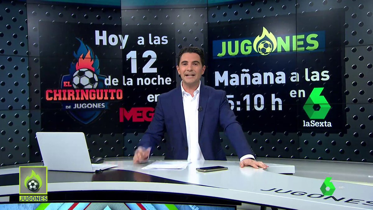 elchiringuitotv's tweet photo. 👋TERMINA #JUGONES. 

⏰¡VOLVEMOS mañana a las 15:10h y ESTA NOCHE a las 12 @elchiringuitotv! 

🔥¡TE ESPERAMOS en MEGA! https://t.co/7ypQ6ZiFbz