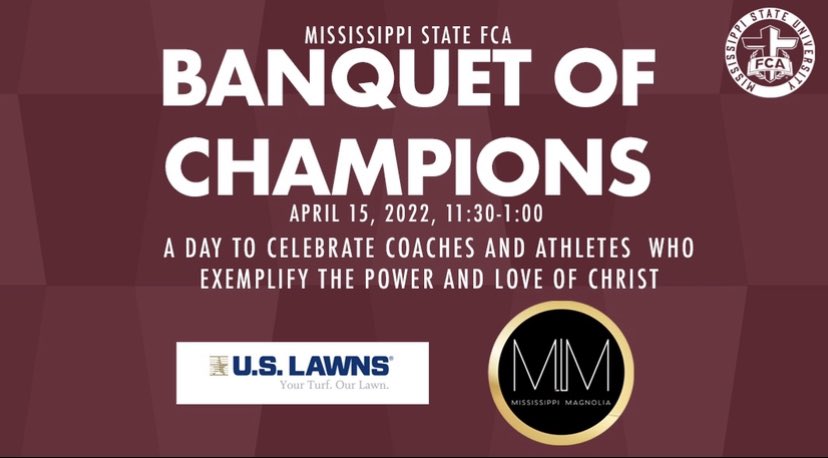Our FCA Banquet is coming up fast. There are 2 major ways you can help: (1) Attend  and/or (2) Volunteer . 

Please reach out if interested in either