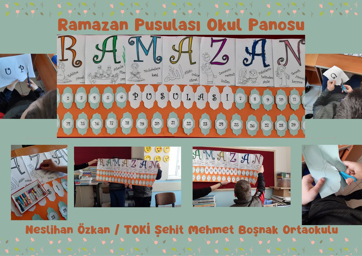 Ramazan pusulamızı Özel Eğitim sınıfımla hazırladık.30 günün altına  30 etkinlik yazdık. Heyecanla Ramazan ayını bekliyor çocuklarım 🤗