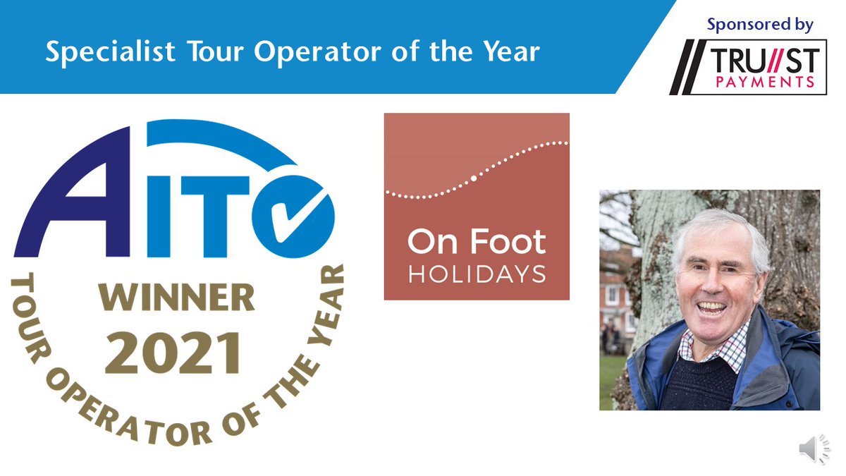 Congratulations to <a href="/OnFootHolidays/">On Foot Holidays</a> for winning AITO Tour Operator of the year 2021! As always, this award is calculated via customer feedback on aito.com and Net Promoter Scores.
#AITOAwards21