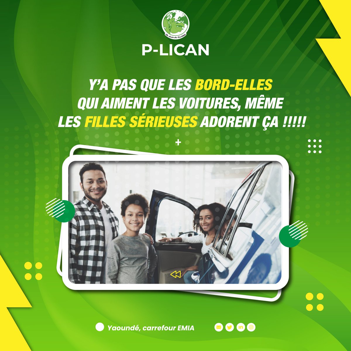 PLICAN9's tweet photo. [TOUT LE MONDE AIME CA😍🥰]
Y’a pas que les bord-elles qui aiment les #voitures, même les filles #sérieuses adorent ça❗❗❗
Donc pour acquérir un véhicule de #qualité, vous pouvez nous contacter directement. 

#P_Lican #Filles #Automobile #Amour #Joie https://t.co/dIP57k9ivv